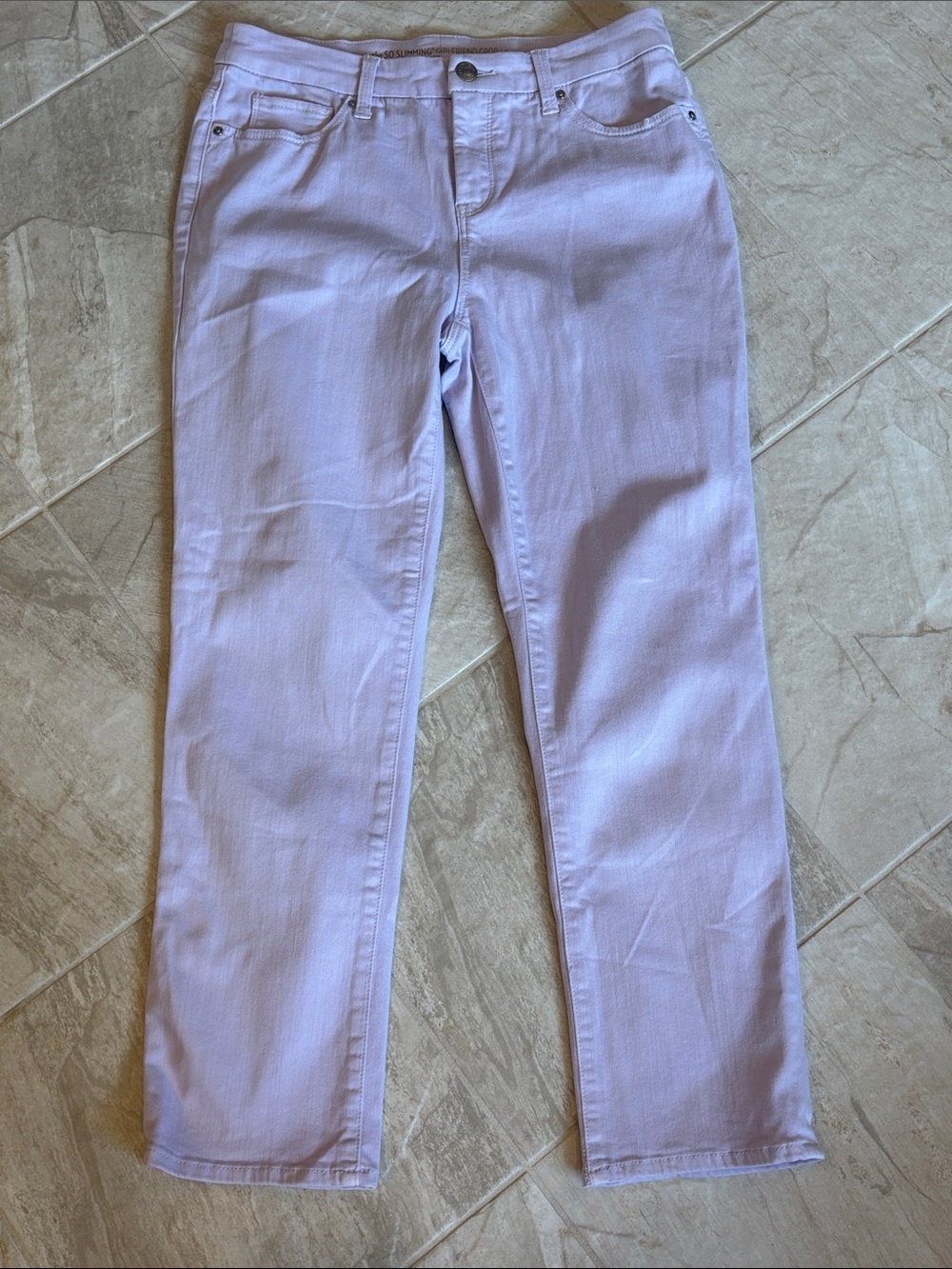 Chico's So Slimming Girlfriend Light Lavender Cropped Jeans
